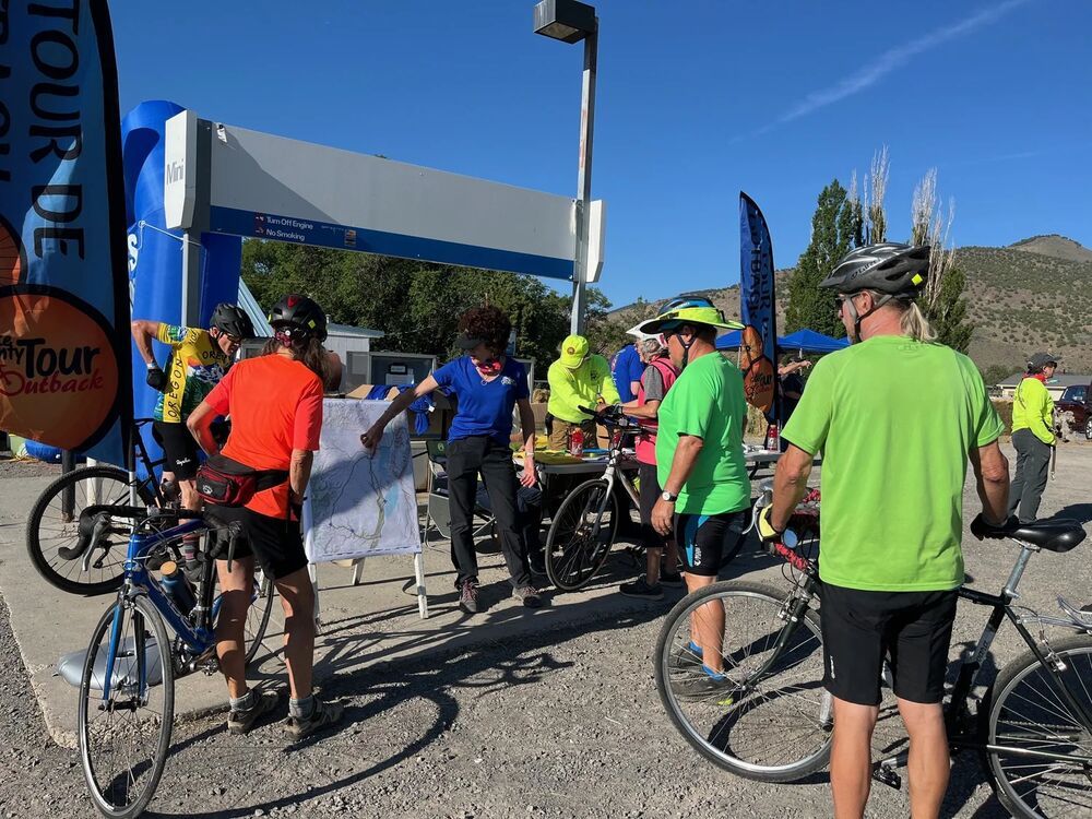 Tour de Outback volunteers at an aid station